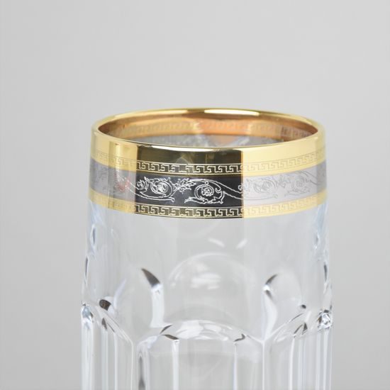 Sklenice goblet Safari 300 ml, 15,6 cm, zlato-platinový dekor, Bohemia Crystal