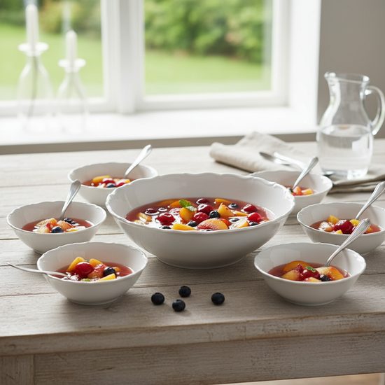 Compot set for 6 pers. small, Ophelie white, Thun 1794