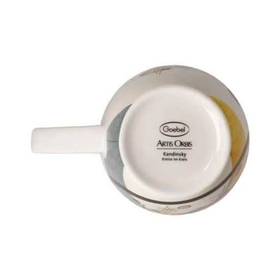 Hrnek 400 ml Kruhy v kruhu, 12,5 / 9 / 11 cm, jemný kostní porcelán, V. Kandinskij, Goebel