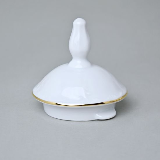 Víčko ke konvi kávové a čajové 1,2 l, Thun 1794, karlovarský porcelán, BERNADOTTE zlatá linka