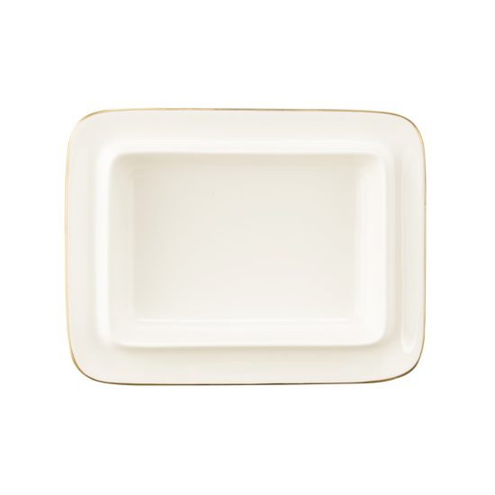 Máslenka na 250 g másla, Savona fine diamond se zlatou linkou, porcelán Seltmann