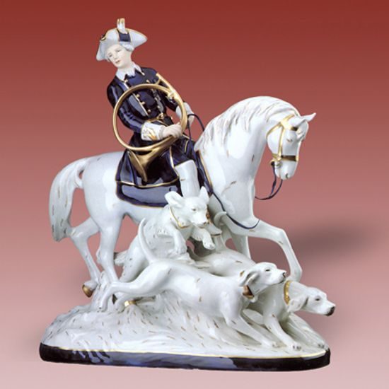 Hunter 45 x 23 x 50 cm, Porcelain Figures Duchcov