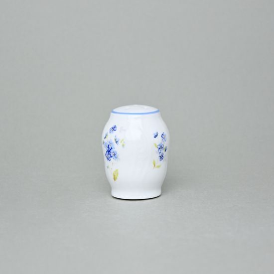 Salt shaker, Thun 1794 Carlsbad porcelain, BERNADOTTE Forget-me-not-flower