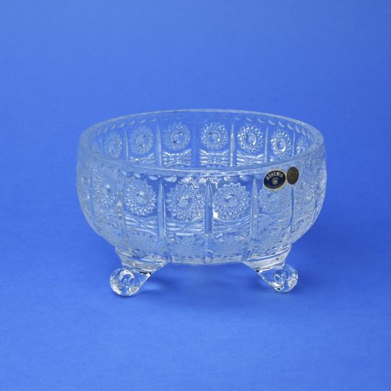 Bowl 3-footed 18 cm, 500 pk cut, Bohemia Crystal