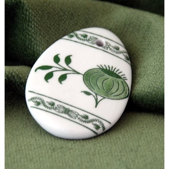 Easter egg 5 cm, Green Onion Pattern, Cesky porcelan a.s.
