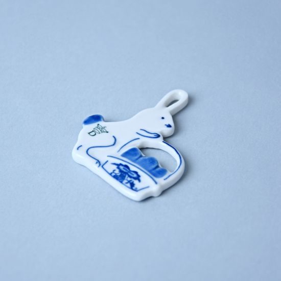 Easter decoration - Hen with basket - 5,6 x 4,9 cm, Original Blue Onion Pattern