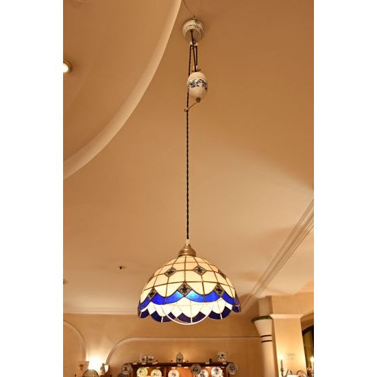 Stahovací lampa 32 cm, porcelán, Lampy a lustry