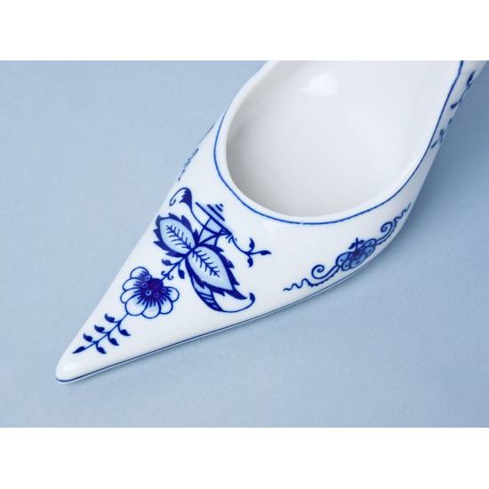 Ladies' porcelain shoe 23 cm, Blue Onion, Leander