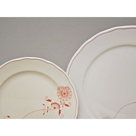 Talířová sada pro 6 osob, cibulák ECO červený na ivory, Český porcelán a.s.
