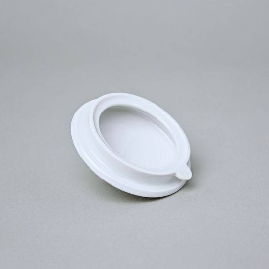Víčko k čajové konvici 1,2 l Opál, Thun 1794, karlovarský porcelán, modré proužky