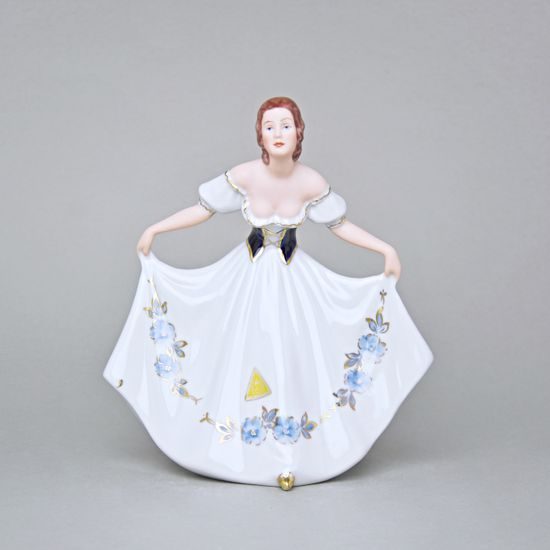 Dívka Rokoko, 17 x 11 x 19,5 cm, Isis, Porcelánové figurky Duchcov