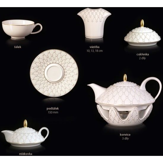 Tea set for 6 persons Galaxie, Thun Studio, Luxury Porcelain