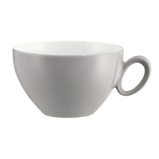 Breakfast cup and saucer, Trio 23613 Stone Grey, Seltmann Porcelain