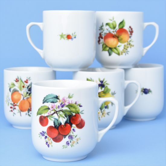 Mug Trojka 0,28 l, Fruits, 6 pcs. set, Český porcelán a.s.