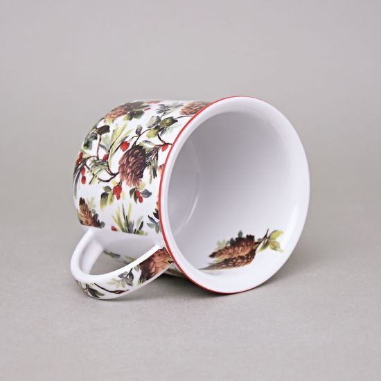 Hrnek Tina Fantazie, Šišky a Hloh, 380 ml, velký, Český porcelán a.s.