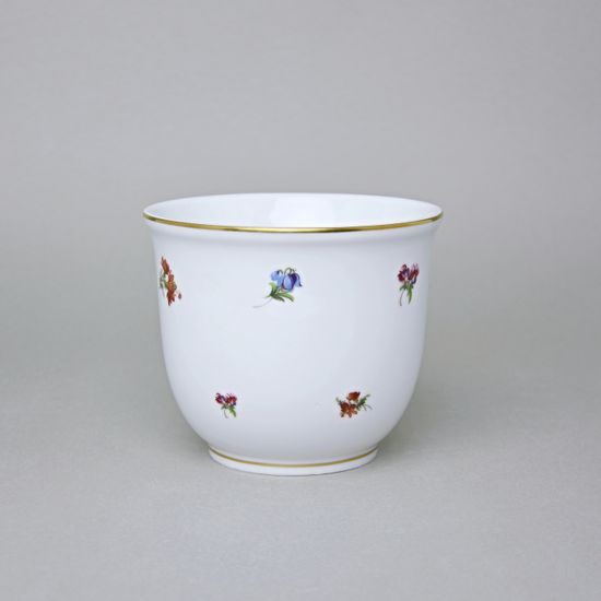 Květináč malý bez uch pr. 12,9; v. 10,9 cm, rakouská házenka, Český porcelán a.s.