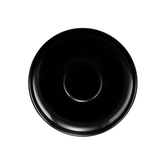 Saucer 12 cm, Lido Solid Black, Seltmann porcelain