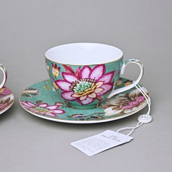 Sada 2 šálků 230 ml a podšálků na čaj, Fleurs, Lamart: Palais Royal