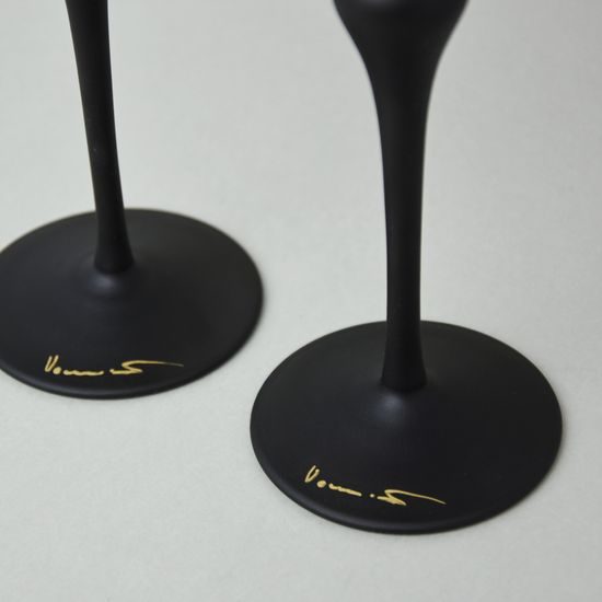 Studio Miracle: Champagne Glasses, 2 pcs. 180 ml, Hand-decorated by Vlasta Voborníková