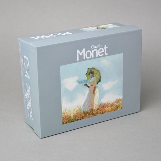 Cup 110 ml + saucer 130 mm espresso, C. Monet, Lady with umbrella, DuGifts porcelain