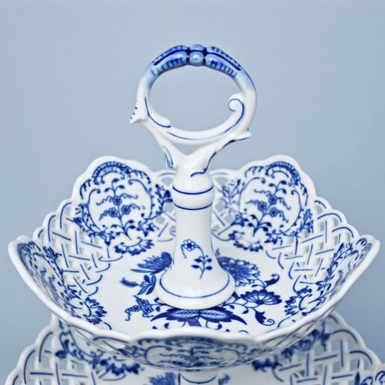 3-Compartement Dish Perforated Bowls19 + 24 + 28 cm, Original Blue Onion Pattern