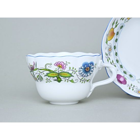 Cup and saucer D 0,40 l, COLOURED ONION PATTERN