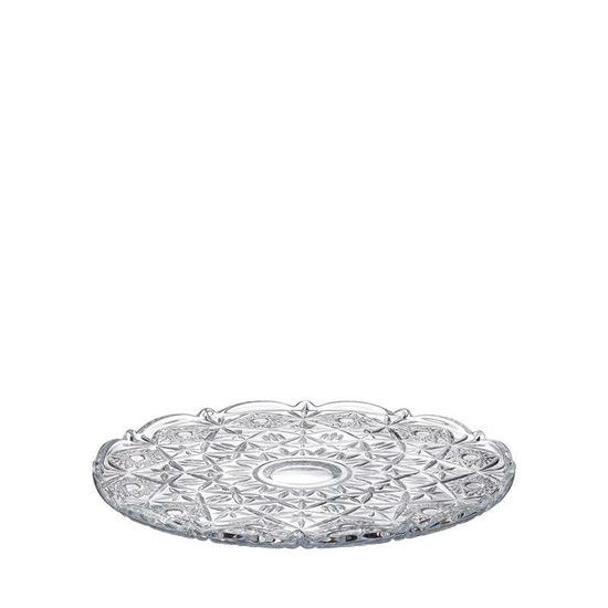 Cake plate / platter round Miranda 31 cm, Crystal Bohemia Poděbrady
