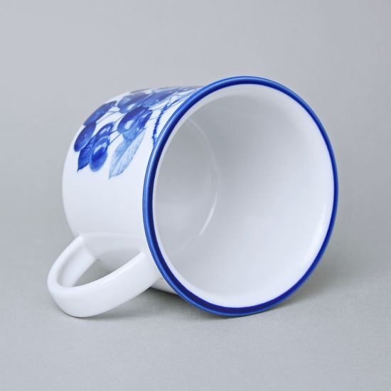 Mug Tina big 380 ml, Cobalt blue cherries, Český porcelán a.s.
