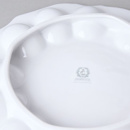 Egg tray 27 cm, Thun 1794 Carlsbad porcelain, BERNADOTTE Meissen Rose