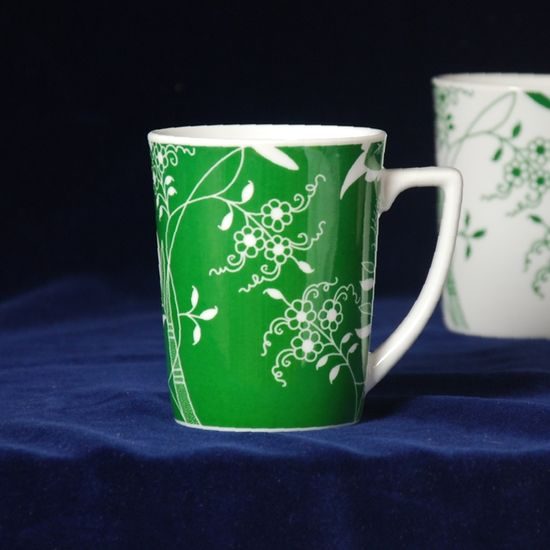 Mug Sisi 0,25 l, Green onion pattern negativ, Cesky porcelan a.s.