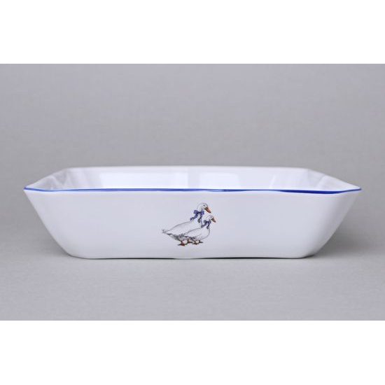 Mísa salátová čtyřhranná 18 cm, husy, Český porcelán a.s.