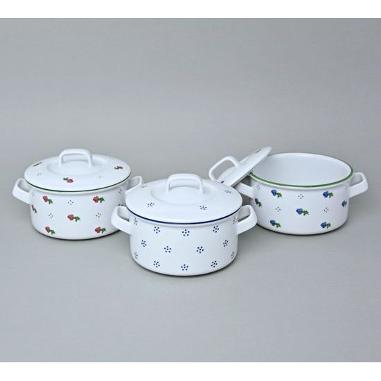 Soup cup / kettle 500 ml with handles and lid, Valbella decor, G. Benedikt 1882