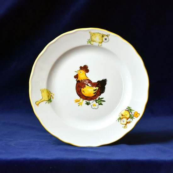 Plate dessert 19 cm, children porcelain - domestic animal, Český porcelán a.s.