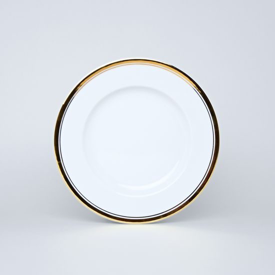 511: Dessert Plate 19 cm, Sabina, Gold Line, Leander Loučky