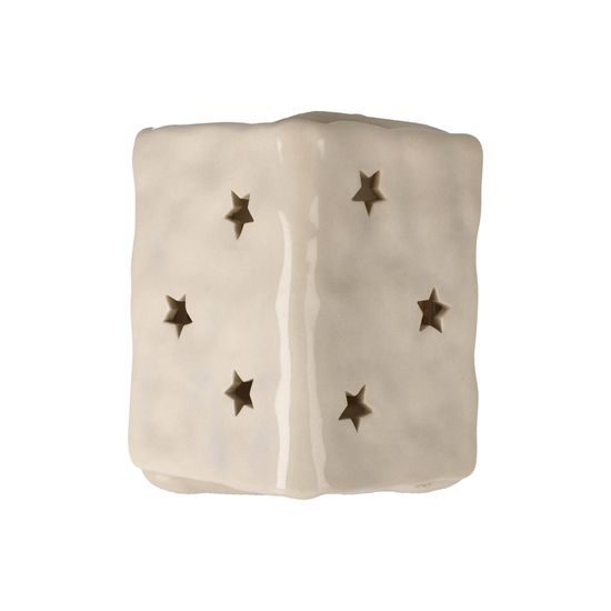 Candle holder Snowed-in Chicken Coop 14.5 / 16.5 / 15.5 cm, stoneware, Goebel