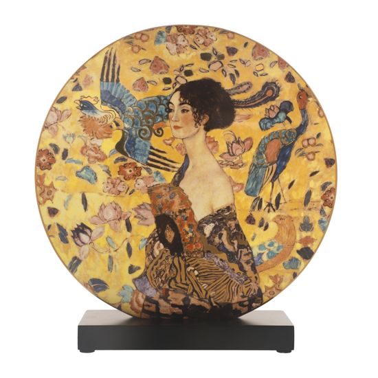 Vase Lady with fan 30,5 / 12,5 / 30 cm, porcelain, G. Klimt, Goebel