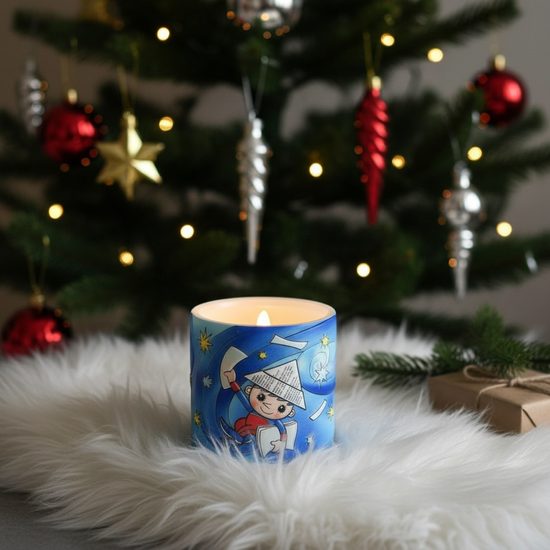 Tea light (LED) Latern with 3D illustration Večerníček, Glassor