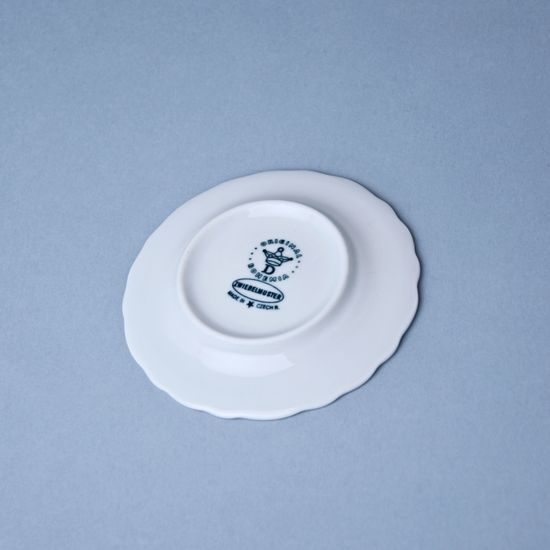 Talíř mělký mini 9 cm, Cibulák, originální z Dubí