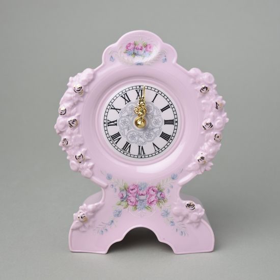 Clock 20 cm, Rita, Rose China Chodov