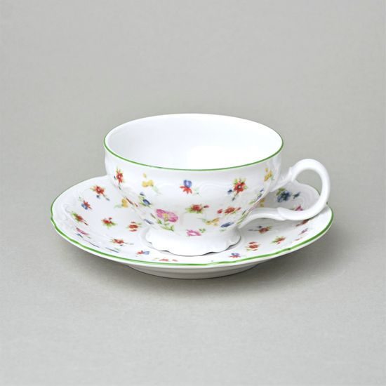Tea cup and saucer 205 ml / 15,5 cm, Thun 1794 Carlsbad porcelain, BERNADOTTE 7570a57