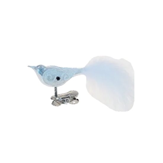 Vánoční ozdoba baculák, 5,5 cm, dekor bílý porcelán, České ozdoby MIJA