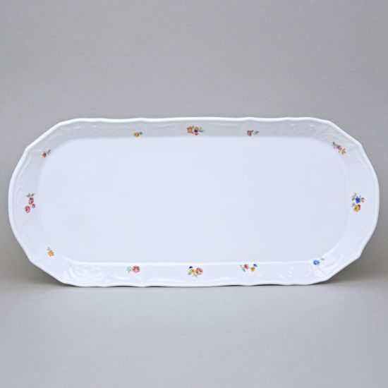 Podnos 4-hranný 37 cm, Thun 1794, karlovarský porcelán, BERNADOTTE Házenka