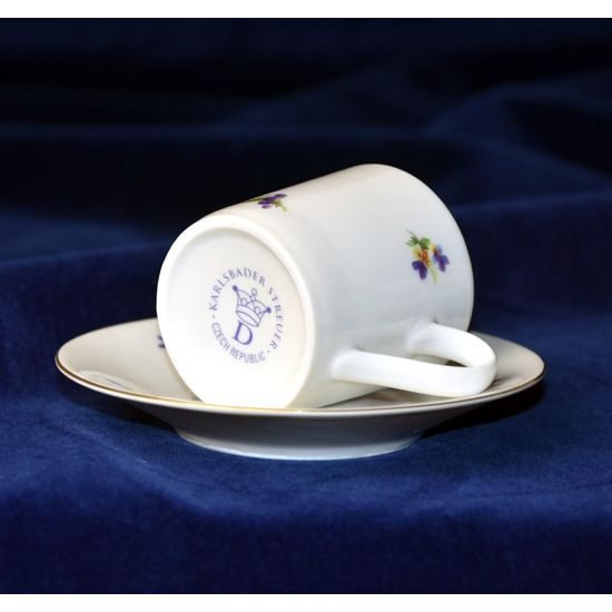 Cup mokka 70 ml plus saucer 115 mm Jasmin, Hazenka, Cesky porcelan a.s.