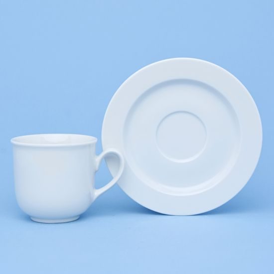 Cup 200 ml tall + saucer 150 mm, Jana white, Thun 1794