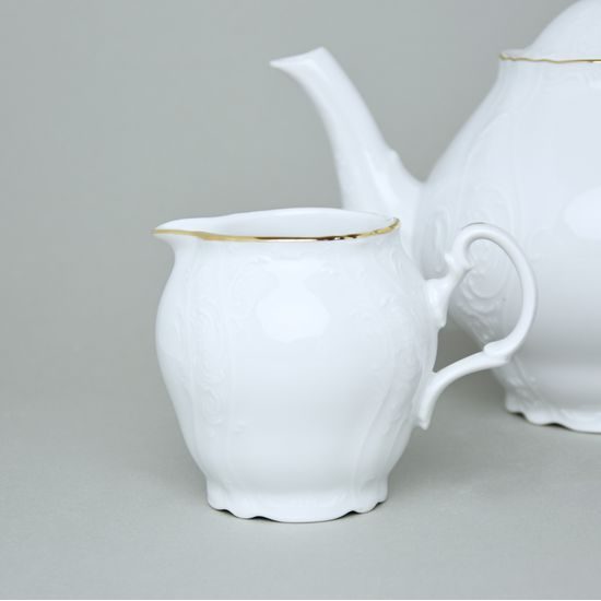 Tea set for 6 persons, Thun 1794 Carlsbad porcelain, BERNADOTTE gold