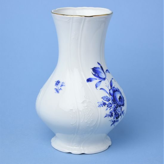 Vase 23 cm, Thun 1794 Carlsbad porcelain, BERNADOTTE blue rose