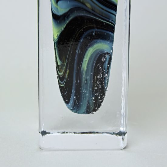 Vase Square 19 cm, collection One, metallurgical glass, Vendula Zámečníková