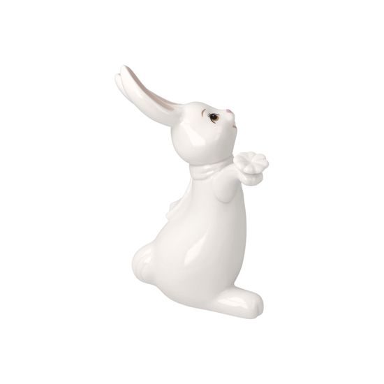 Figurka bílého zajíčka Šťastný den 11,5 / 8 / 14 cm, porcelán, Goebel