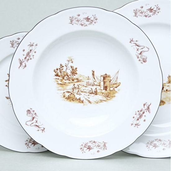 Rose 81048: Talíř hluboký 23 cm, Thun 1794, karlovarský porcelán