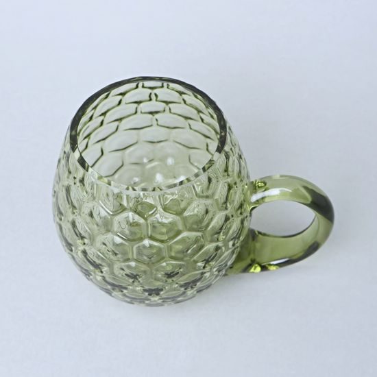 Beer mug - Honeycomb (Green), 500 ml, Floriánova huť